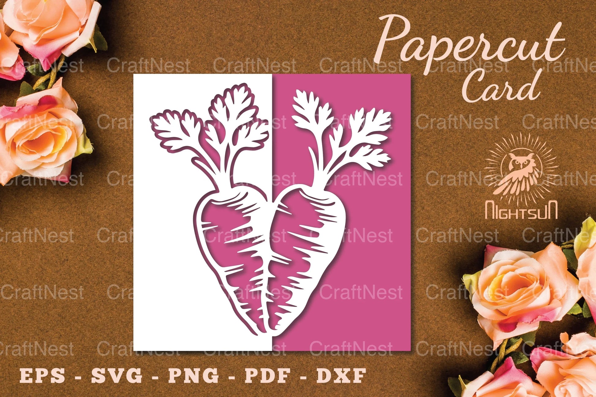 Carrot Papercut Card SVG Bundle - CraftNest - Digital Crafting and Art