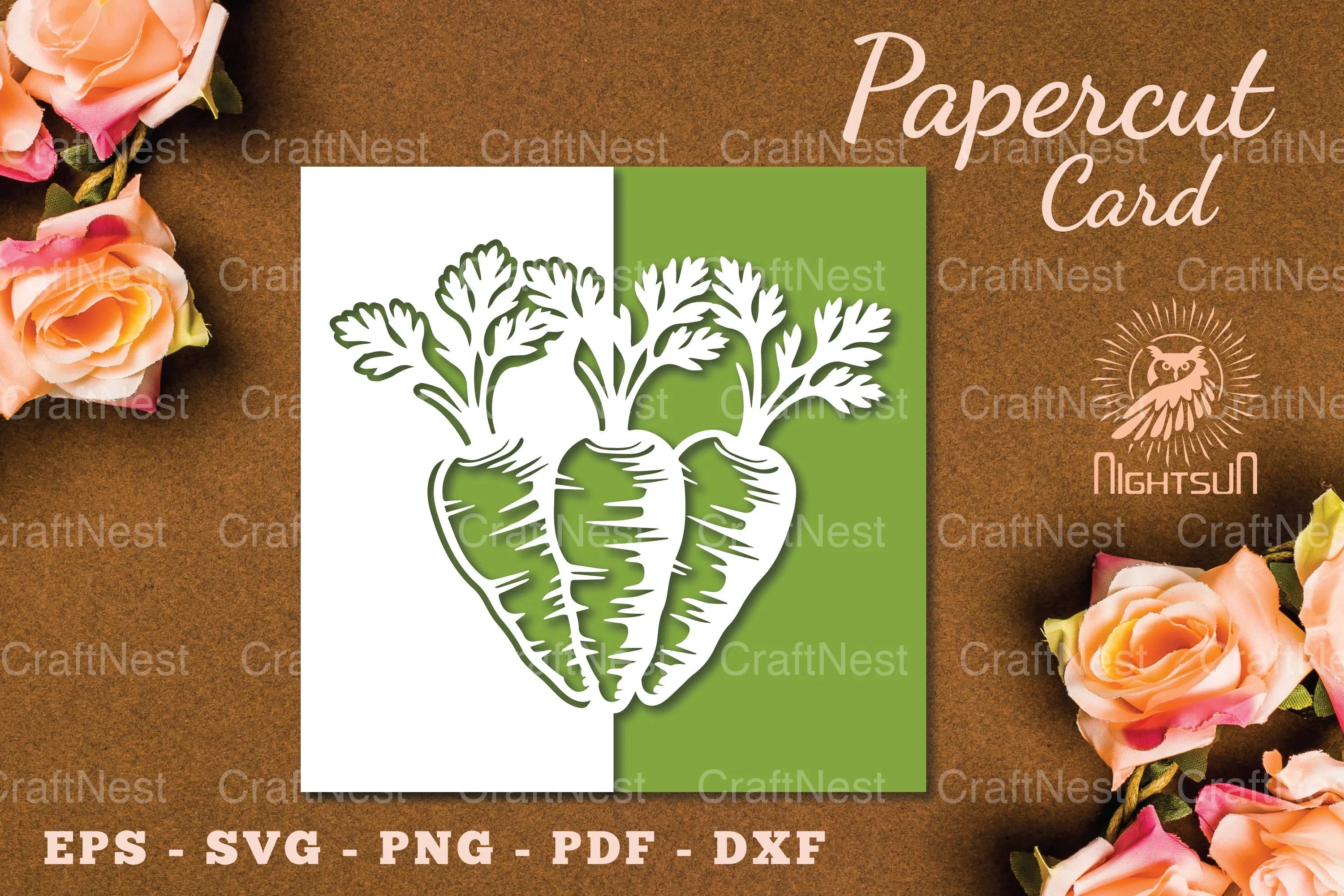 Carrot Papercut Card SVG Bundle - CraftNest - Digital Crafting and Art