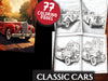 Classic Cars Coloring Book