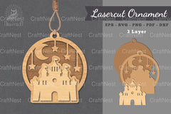 Castle Laser Cut Ornament Clipart Bundle - CraftNest - Digital Crafting and Art