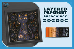 Cat Folk Art Papercut SVG Bundle - CraftNest - Digital Crafting and Art