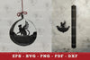 Cat Memorial Papercut Ornament Clipart Bundle