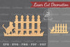 Cat On The Fence Laser Cut Decoration Clipart