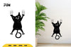 Cat Silhouette Scratching Wall SVG Bundle
