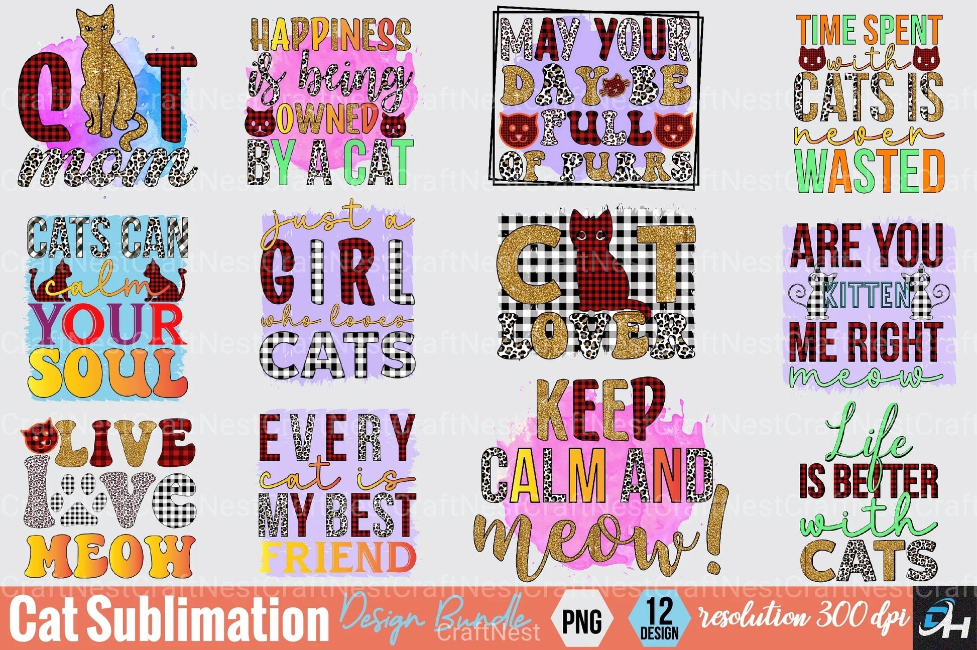 Cat Clipart Bundle 8 - CraftNest - Digital Crafting and Art