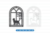 Cat Window Scene Laser Cut SVG Bundle