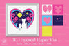 Cat and Mouse 3D Layered Papercut Clipart Bundle