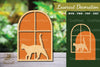 Cat in the Window Laser Cut Decoration Clipart Bundle