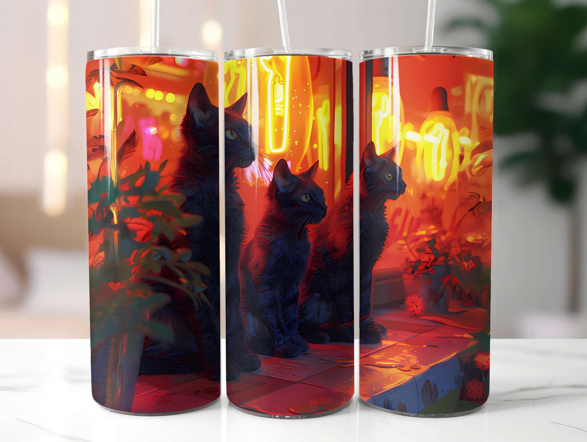 Cats Summer 4 Tumbler Wrap - CraftNest - Digital Crafting and Art
