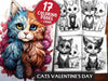 Cats Valentines Day Coloring Books
