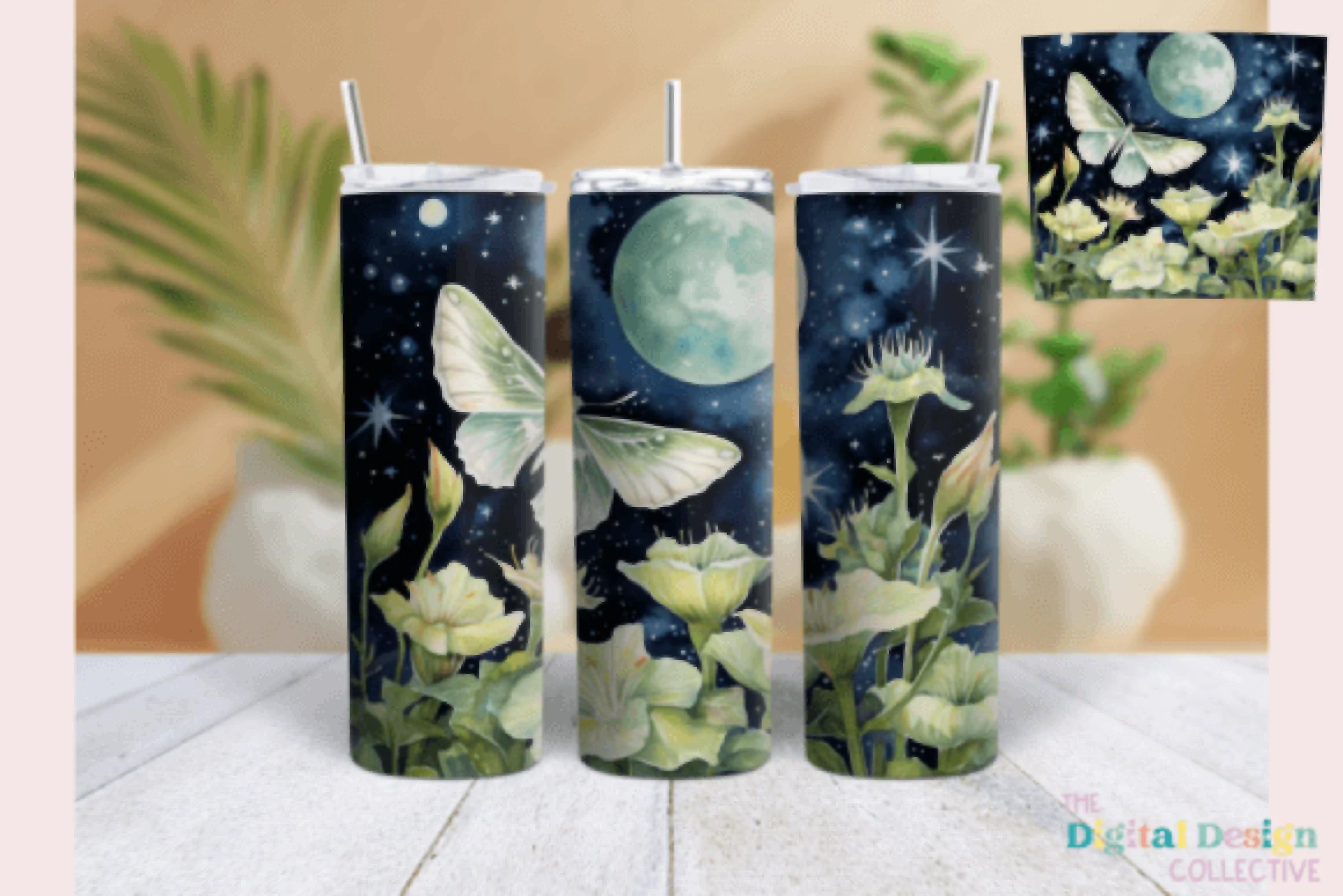 Luna Moth Tumbler Wrap Bundle - CraftNest - Digital Crafting and Art