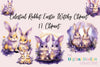 Whimsical Easter Witchy Rabbit Clipart Bundle