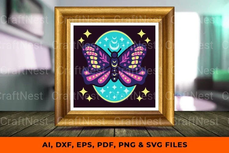 Celestial Butterfly 3D Shadow Box SVG Bundle - CraftNest - Digital Crafting and Art