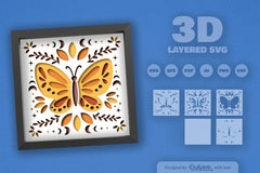Celestial Butterfly Folk Art Papercut SVG Bundle - CraftNest - Digital Crafting and Art