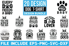 Dogs T Shirt Design 20 Bundle - CraftNest - Digital Crafting and Art