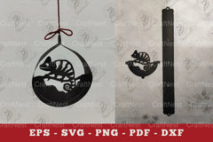 Chameleon Papercut Ornament Clipart Bundle - CraftNest - Digital Crafting and Art