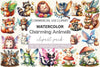 Charming Fairy Woodland Animals Clipart Bundle