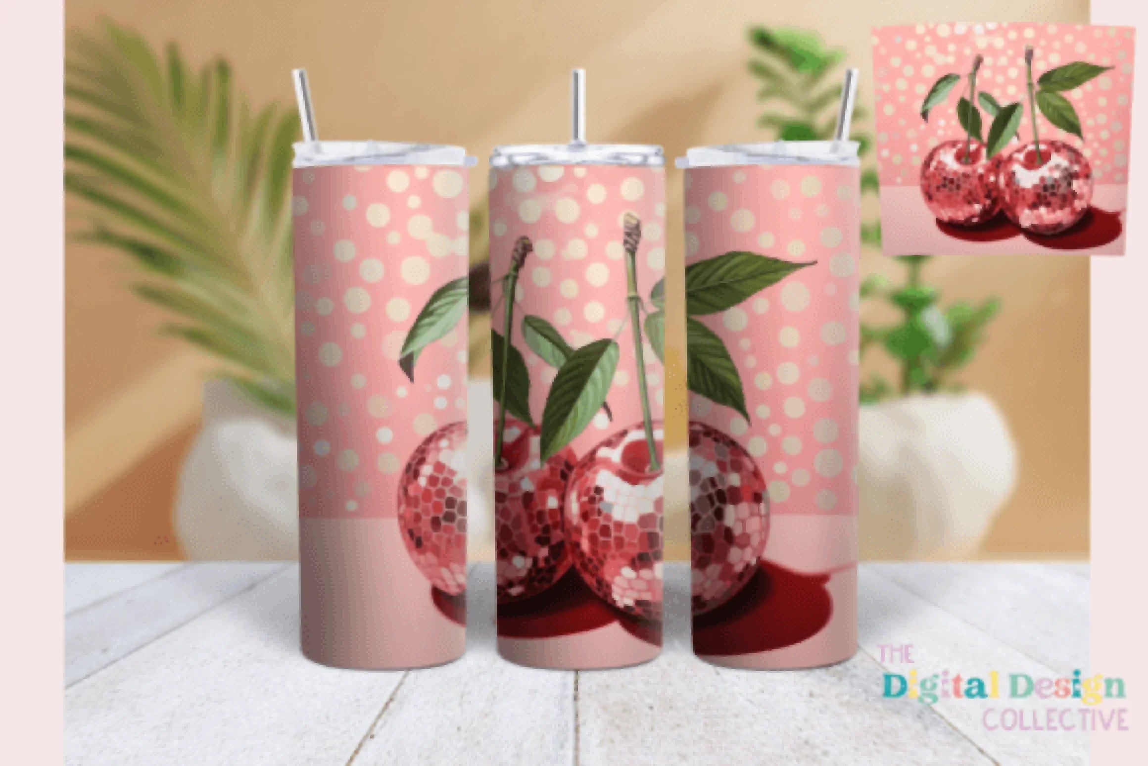 Cherry Disco Tumbler Wrap Bundle - CraftNest - Digital Crafting and Art
