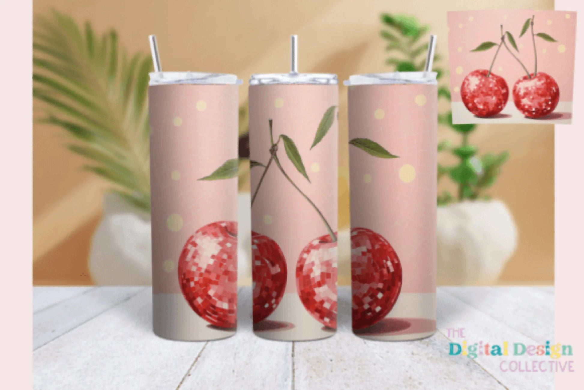 Cherry Disco Tumbler Wrap Bundle - CraftNest - Digital Crafting and Art