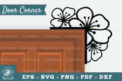 Cherry Blossom Door Corner Clipart Bundle - CraftNest - Digital Crafting and Art