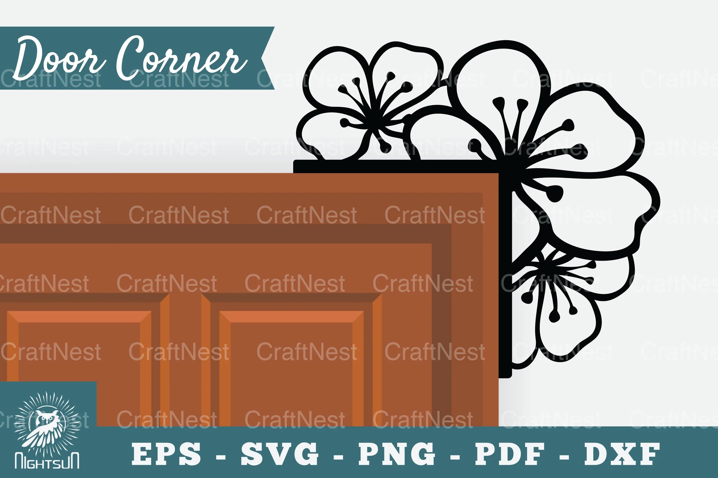 Cherry Blossom Door Corner Clipart Bundle - CraftNest - Digital Crafting and Art