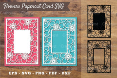 Cherry Blossom Flower Papercut Card Clipart Bundle - CraftNest - Digital Crafting and Art