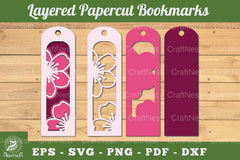 Cherry Blossom Flowers Bookmark Clipart Bundle - CraftNest - Digital Crafting and Art