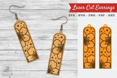 Cherry Blossom Laser Cut Earrings SVG Bundle - CraftNest - Digital Crafting and Art