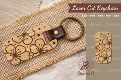 Cherry Blossom Laser Cut Keychain Design Bundle - CraftNest - Digital Crafting and Art