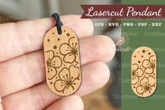 Cherry Blossom Lasercut Pendant Design Bundle - CraftNest - Digital Crafting and Art