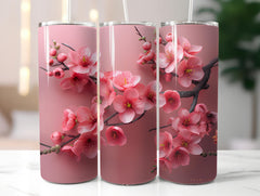 Cherry Blossoms Flowers Tumbler Wrap - CraftNest - Digital Crafting and Art