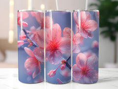 Cherry Blossoms Flowers Tumbler Wrap - CraftNest - Digital Crafting and Art