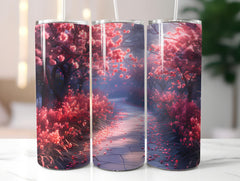 Cherry Blossoms Flowers Tumbler Wrap - CraftNest - Digital Crafting and Art