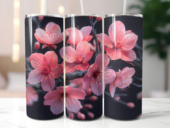Cherry Blossoms Flowers Tumbler Wrap - CraftNest - Digital Crafting and Art