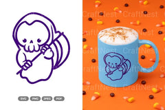 Chibi Grim Reaper Halloween SVG Bundle - CraftNest - Digital Crafting and Art