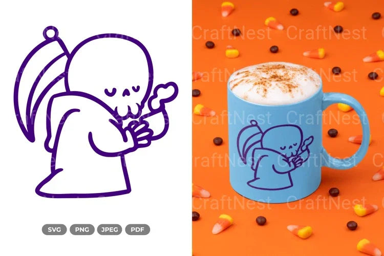 Chibi Grim Reaper Halloween SVG Bundle - CraftNest - Digital Crafting and Art