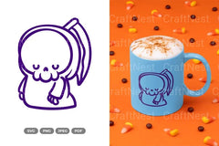 Chibi Grim Reaper Halloween SVG Bundle - CraftNest - Digital Crafting and Art