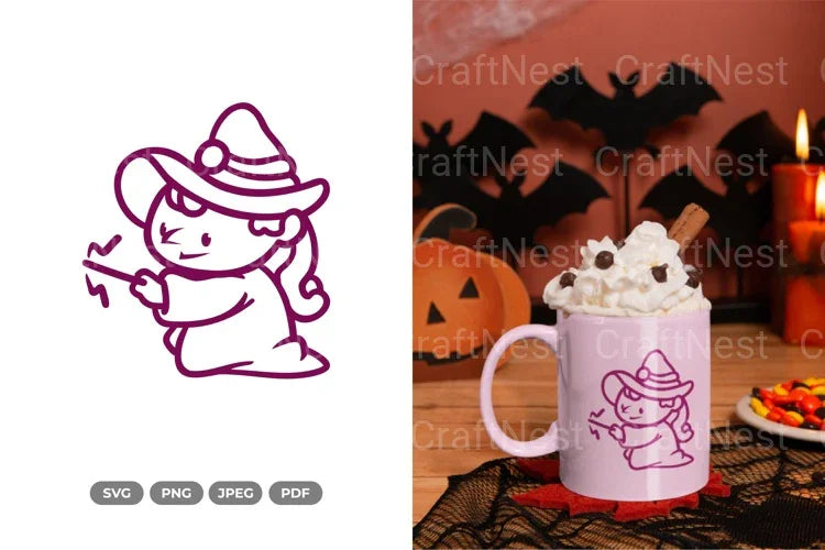 Chibi Witch Halloween SVG Bundle - CraftNest - Digital Crafting and Art