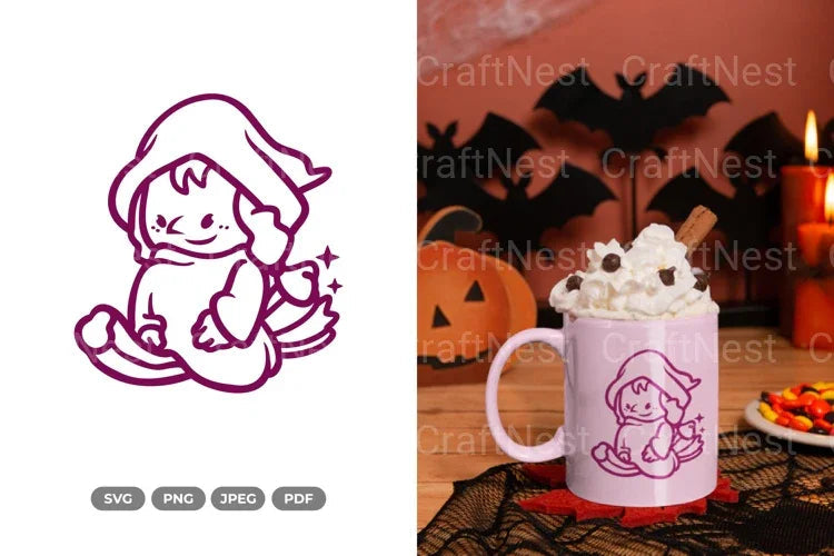 Chibi Witch Halloween SVG Bundle - CraftNest - Digital Crafting and Art