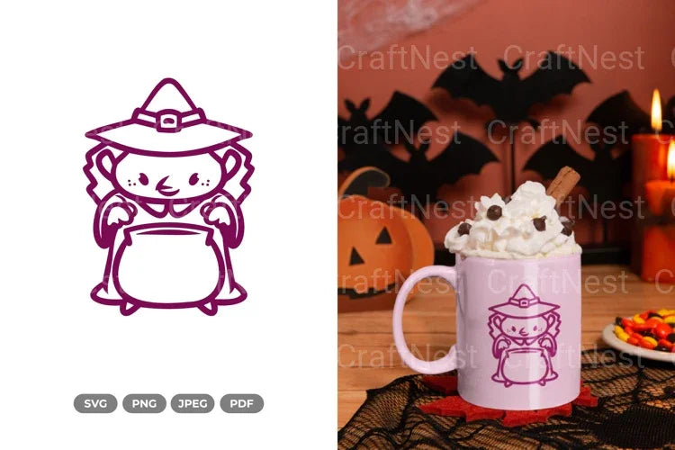 Chibi Witch Halloween SVG Bundle - CraftNest - Digital Crafting and Art