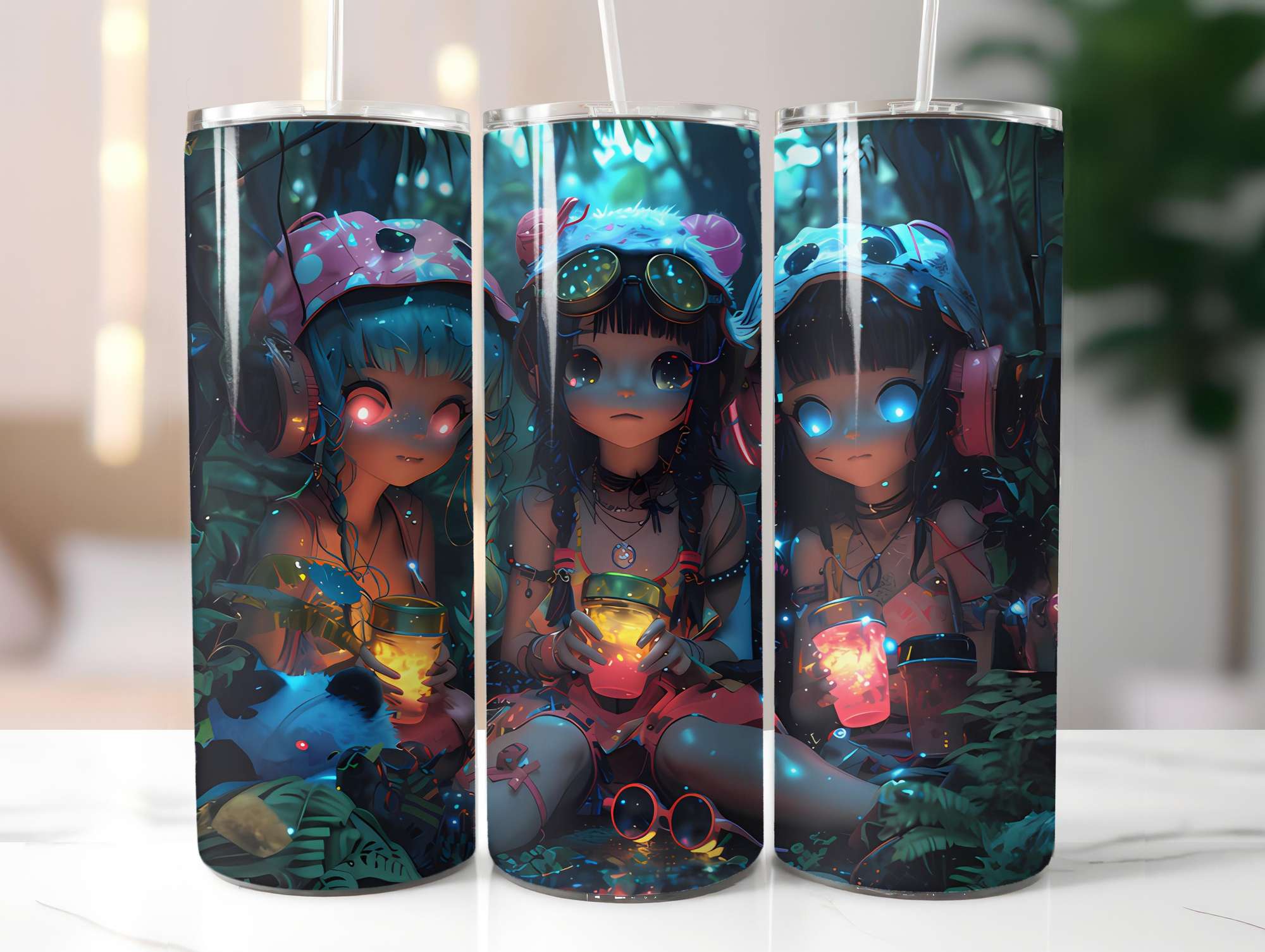 Chibi Summer 2 Tumbler Wrap - CraftNest - Digital Crafting and Art