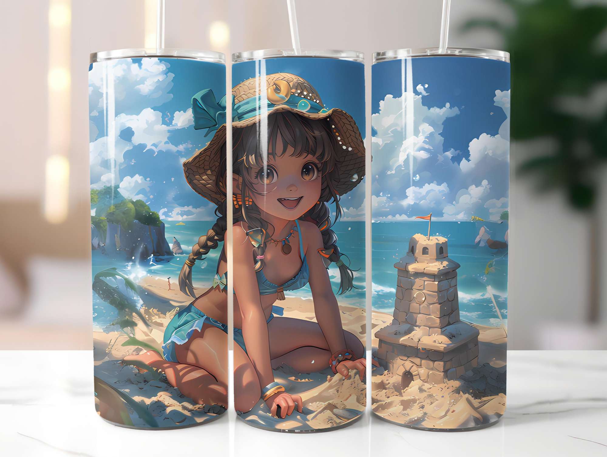 Chibi Summer 4 Tumbler Wrap - CraftNest - Digital Crafting and Art