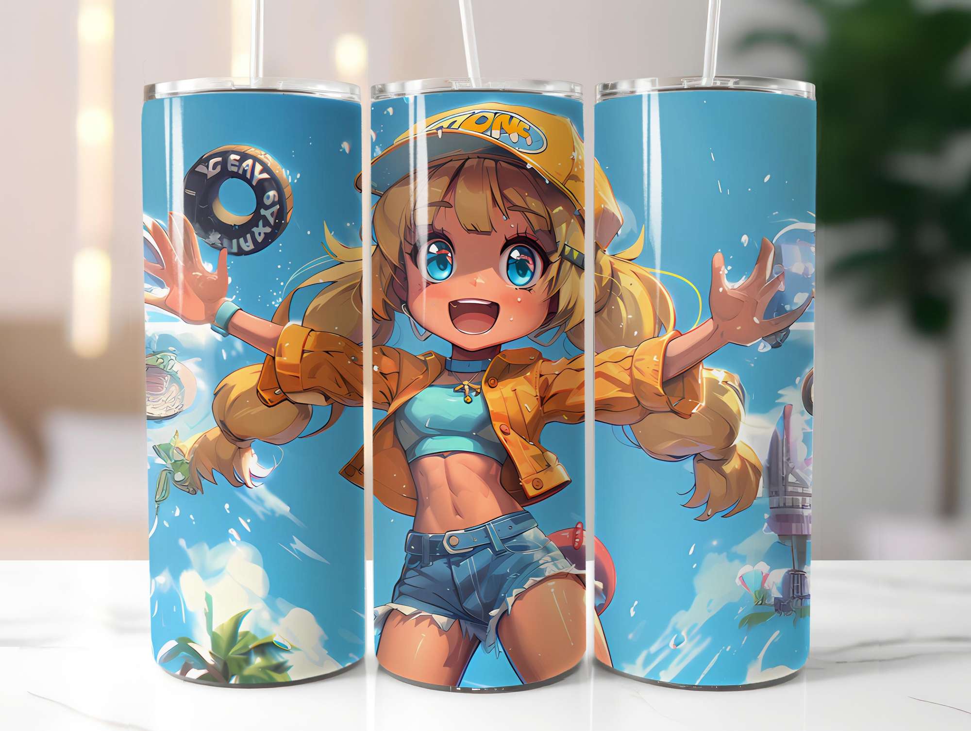 Chibi Summer 2 Tumbler Wrap - CraftNest - Digital Crafting and Art