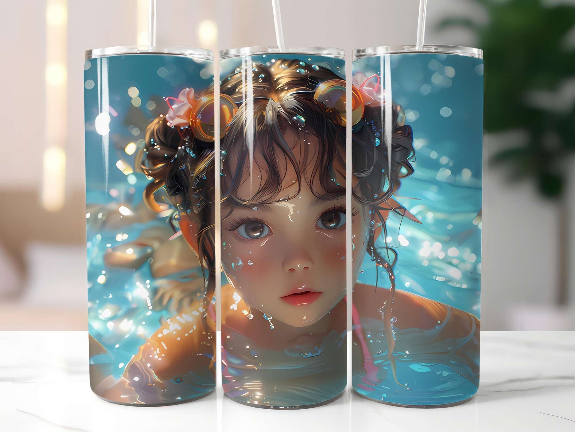 Chibi Summer 2 Tumbler Wrap - CraftNest - Digital Crafting and Art