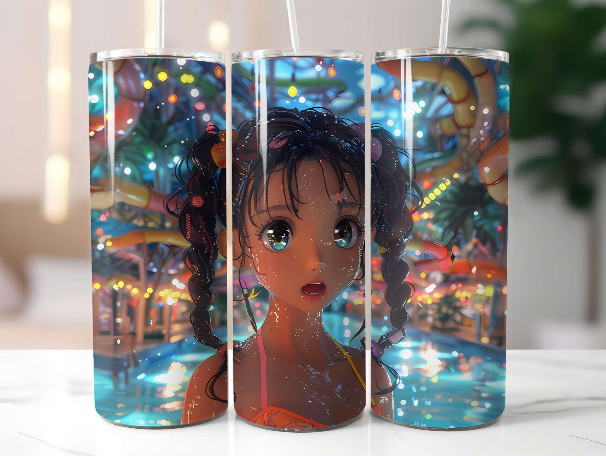 Chibi Summer 4 Tumbler Wrap - CraftNest - Digital Crafting and Art