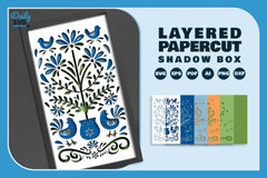 Chicken Floral Folk Art Papercut SVG Bundle - CraftNest - Digital Crafting and Art