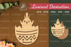 Chicks in Egg Laser Cut Decoration Clipart Bundle - CraftNest - Digital Crafting and Art