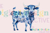 Chinoiserie Western Cow Clipart Bundle