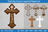 Christmas Nativity Scene Layered Papercut SVG Bundle