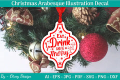 Christmas Arabesque Illustration Decal SVG Bundle - CraftNest - Digital Crafting and Art